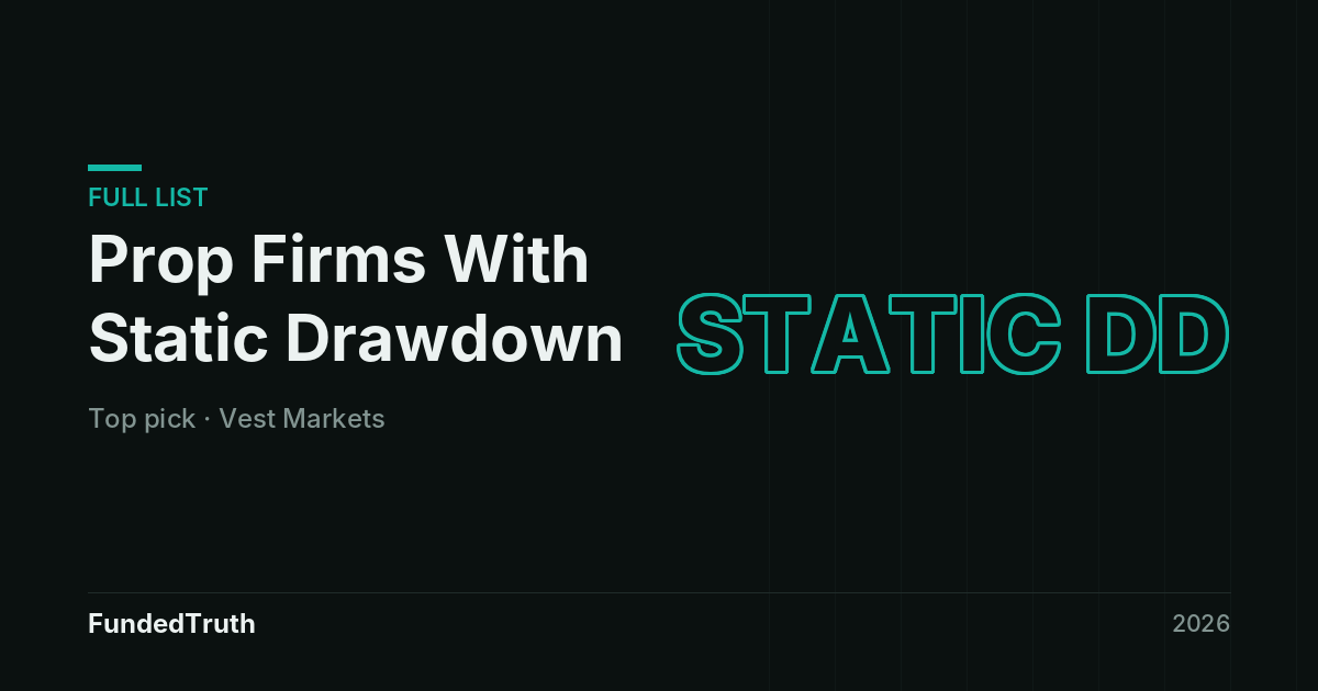 Prop firms with static drawdown, full list and top pick
